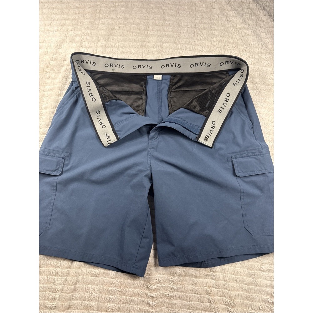 Orvis Men's 38x9 Jackson Quick Dry Stretch Outdoor Hiking Shorts Solid Blue